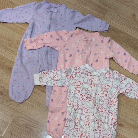 Faded Glory Other - Faded Glory Kids One Pieces Footies - Purple, Pink, White